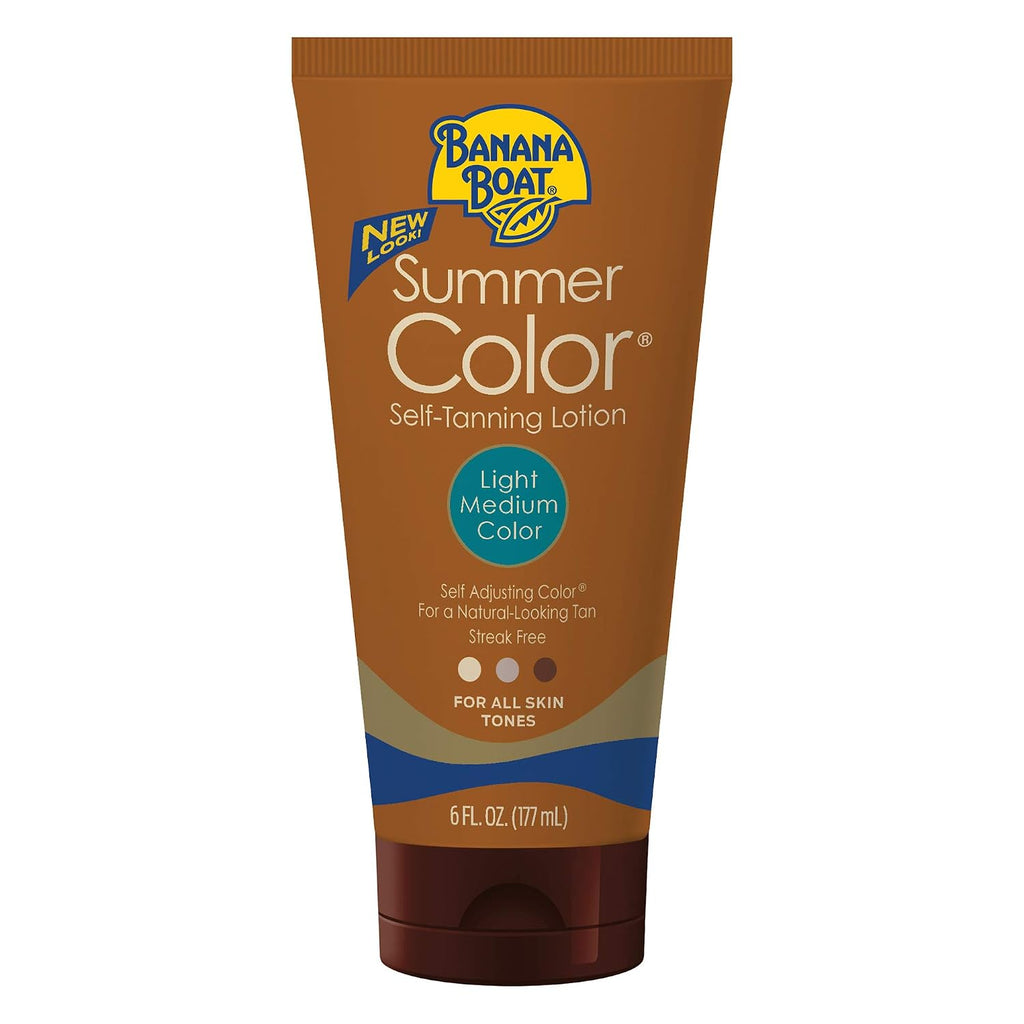 Banana Boat Summer Color Self Tanning Lotion, 6Oz | Light Medium Color For All Skin Tones, Self Tanner Lotion, Sunless Tan, 6Oz