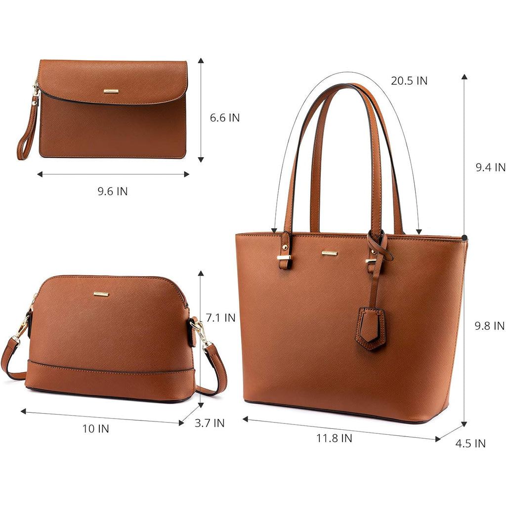 LOVEVOOK Handbags for Women Shoulder Bags Tote Satchel Hobo 3pcs Purse Set
