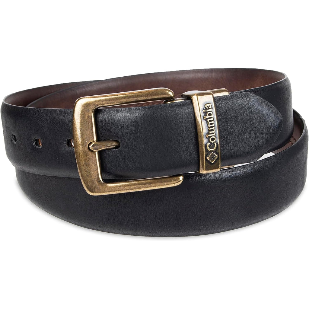 Columbia Men'S 2-In-1 Reversible Casual Leather Belt – Versatile Everyday Style, Dual-Sided Strap
