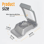 Multipurpose Heavy Duty Aluminium Egg Slicer, Stainless Steel Wire, Sliver | Dishwasher Safe, Rust Resistant, Egg Cutter For Hard Boiled Eggs, Soft Food And Soft Fruit, Salads, Butter, Cheese, Spam