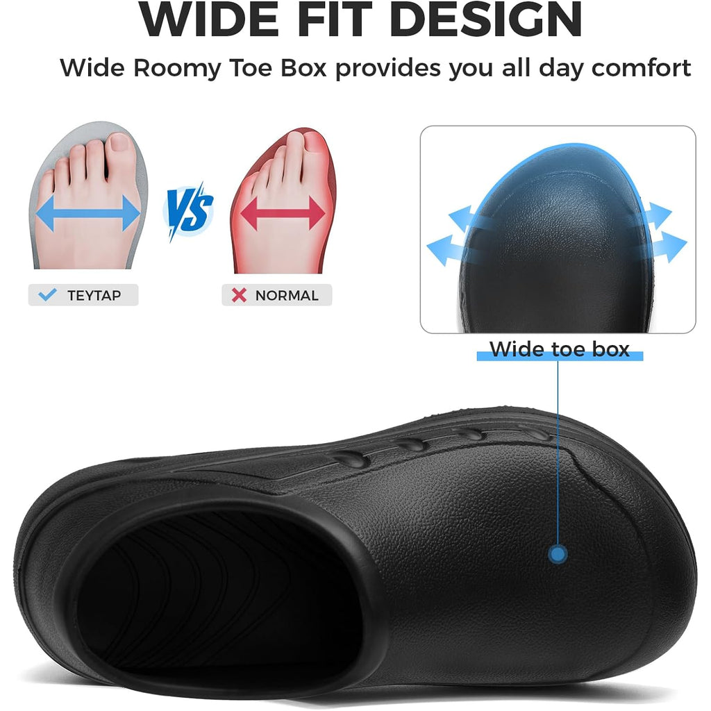 Chef Shoes Men Women Non Slip Work Shoes Water Proof Closed Toe Clogs For Nurse Kitchen Restaurant Food Service