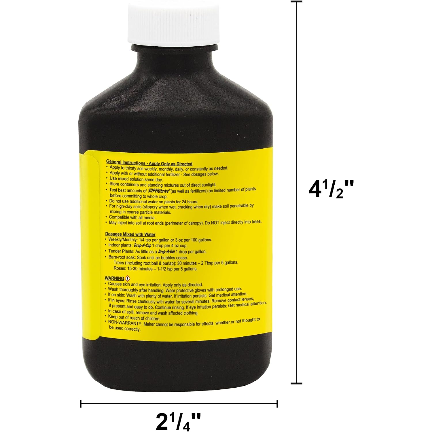 Superthrive Vitamin Solution With Kelp, Liquid Concentrate, 4 Fl Oz | 0.5-0-0 Formula With Kelp Extract. For Indoor/Outdoor Plants, Houseplants, Trees. Reduces Shock, Even For Large Trees.