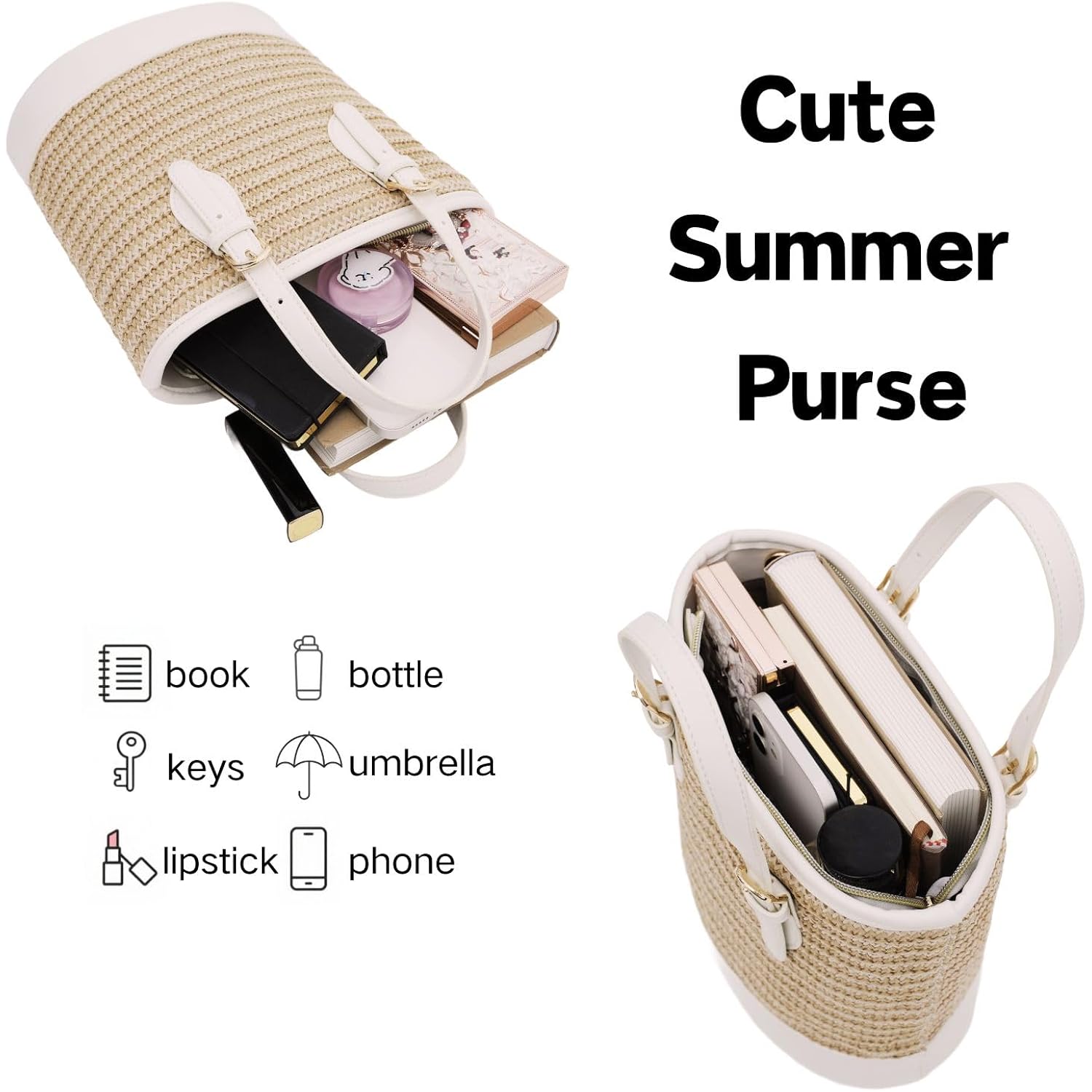 Trendy Women’S Straw Bucket Bag Straw Crossbody Bags For Women Summer Beach Clutch Travel Top-Handle Shoulder Purse 2026