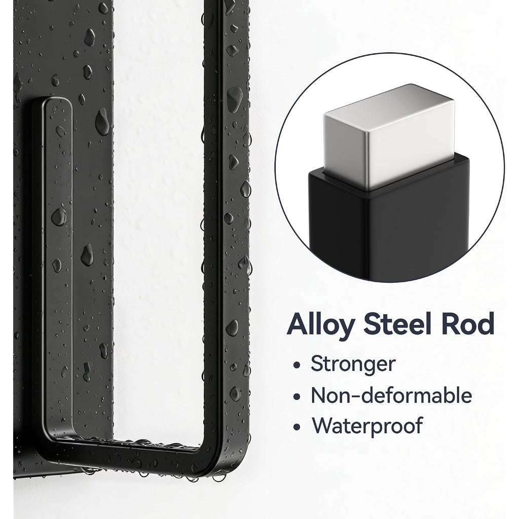 Heavy-Duty Magnetic Paper Towel Holder Fits Jumbo Rolls, Black, Suitable For Kitchens, Rvs, Washing Machines, Bbq Carts