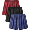 Men'S Satin Boxers Pack Silky Boxer Shorts For Men, Silk Feeling Men'S Underwear With Button Fly Pajamas Sleep Shorts