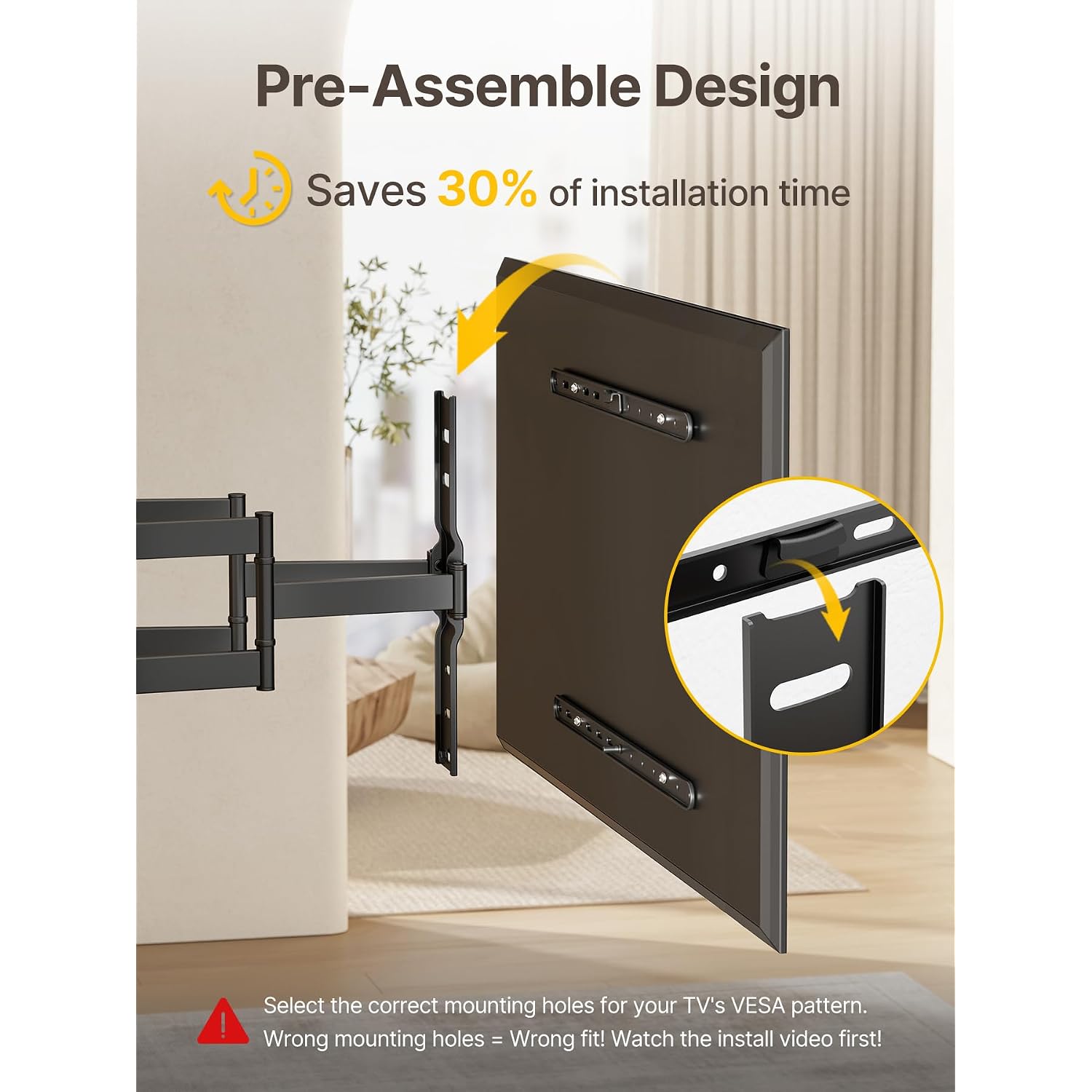 Montek Ultra Slim Tv Wall Mount For 43-90 Inch Tvs | 1.1" Thin Low Profile Full Motion Bracket | Dual Swivel Articulating Arms With Tilt | Max Vesa 600X400Mm | Holds 132Lbs | Fits 16"/18" Studs