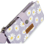 Montana West X Wrangler Wristlet Wallet Purple Daisy Floral Wallet, Card Cases & Money Organizers Large Capacity Bifold Wallets Ladies Female Travel Clutch Wallets with ID Window