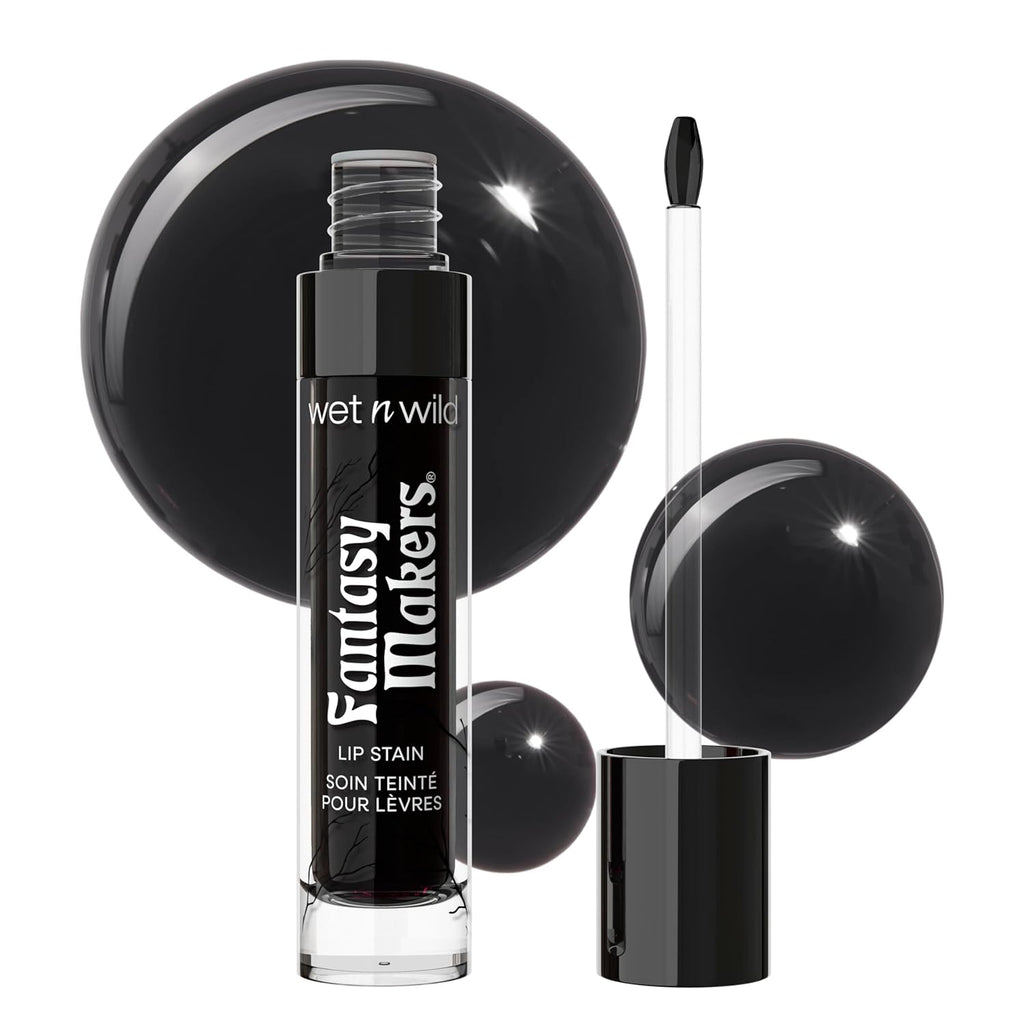 wet n wild Halloween Fantasy Makers Lip Stain, Long lasting Buildable Color, Weightless Formula, Cruelty-Free - Midnight Kiss