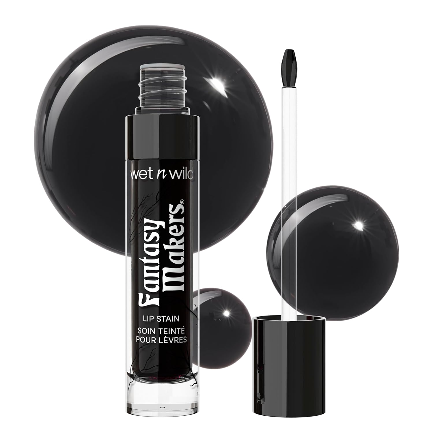 wet n wild Halloween Fantasy Makers Lip Stain, Long lasting Buildable Color, Weightless Formula, Cruelty-Free - Midnight Kiss