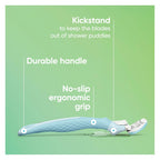 Gillette Venus Extra Smooth Razor for Women, Includes 1 Reusable Razor Handle + 2 Refills, Ergonomic No-Slip Gel Handle and Shower Holder