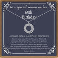 IEFLIFE Birthday Gifts for Women, Sterling Silver Chain Birthday Necklaces, 40th 50th 60th 70th 80th 90th Birthday Necklace, 40 50 60 70 80 90 Years Old Birthday Gifts, 4 5 6 7 8 9 Decade Birthday Jewelry for Women