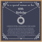 IEFLIFE Birthday Gifts for Women, Sterling Silver Chain Birthday Necklaces, 40th 50th 60th 70th 80th 90th Birthday Necklace, 40 50 60 70 80 90 Years Old Birthday Gifts, 4 5 6 7 8 9 Decade Birthday Jewelry for Women
