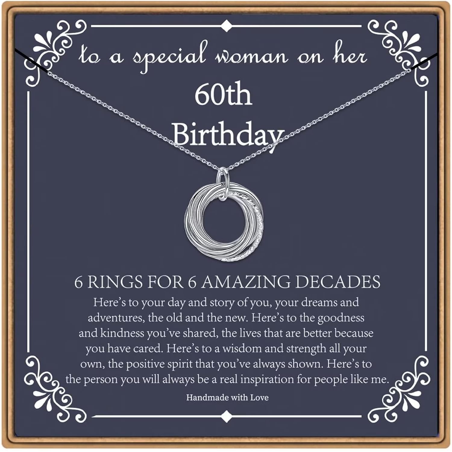 IEFLIFE Birthday Gifts for Women, Sterling Silver Chain Birthday Necklaces, 40th 50th 60th 70th 80th 90th Birthday Necklace, 40 50 60 70 80 90 Years Old Birthday Gifts, 4 5 6 7 8 9 Decade Birthday Jewelry for Women