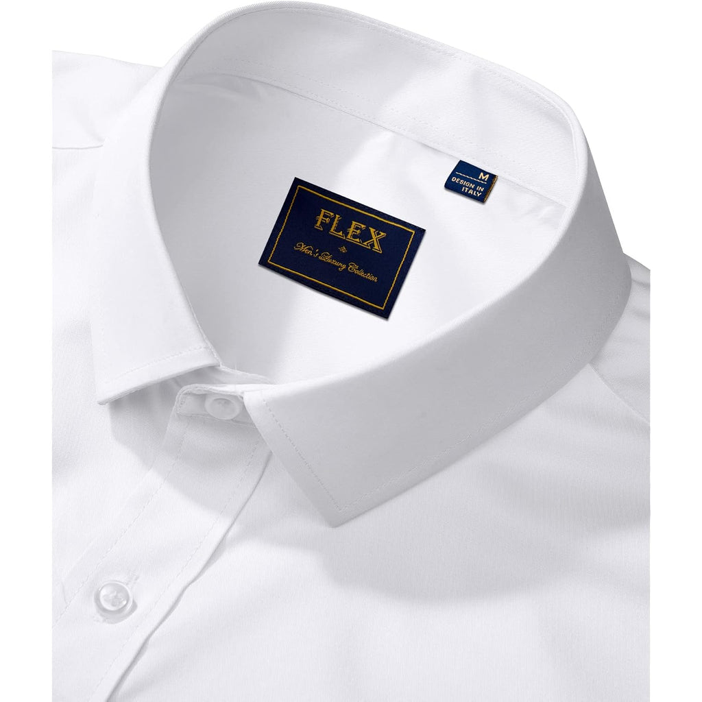 J.Ver Men'S Dress Shirts Solid Long Sleeve Stretch Wrinkle-Free Formal Shirt Business Casual Button Down Shirts