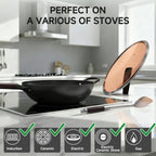 13.5" Carbon Steel Wok Pan - Pre-Seasoned Flat Bottom Woks & Stir-Fry Pans Chinese Cookware With Lid & Spatula - For Pan-Fry,Stir Fry, Steam, Bbq & Camping - Compatible With Induction, Gas