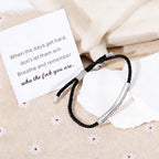 Don't Let The Hard Days Win Bracelet - Adjustable Titanium Motivational Inspirational Wrap Bracelet for Women Men - Handmade Braided Encouragement Gift Jewelry for Mother's Day, Graduation, Birthday, Friends, Christmas, or Everyday Wear