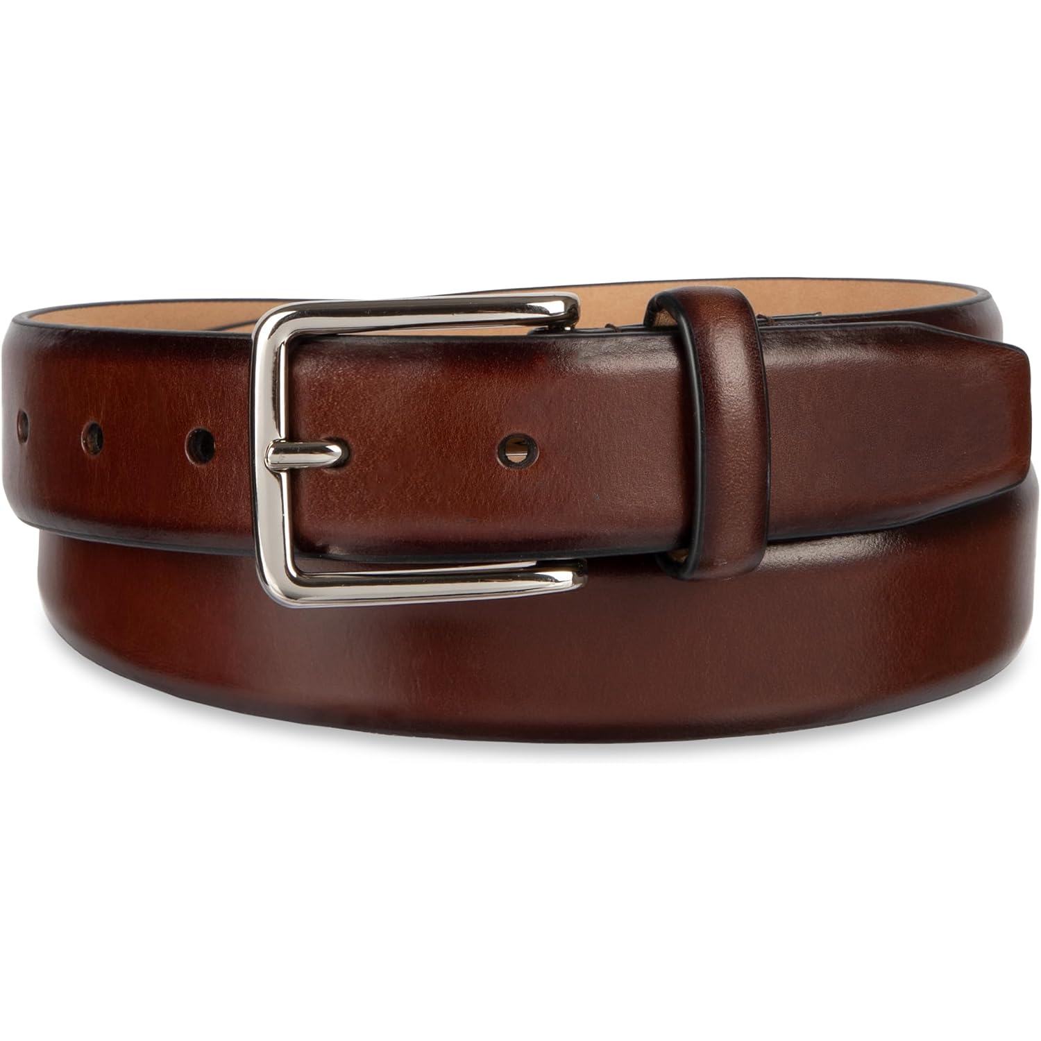 Haggar Men'S Leather Dress Belt For Suits And Pants - Classic Formal Business Work