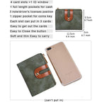 AOXONEL Women's Rfid Small Bifold Leather Wallet Ladies Mini Zipper Coin Purse id card Pocket,Slim Compact Thin