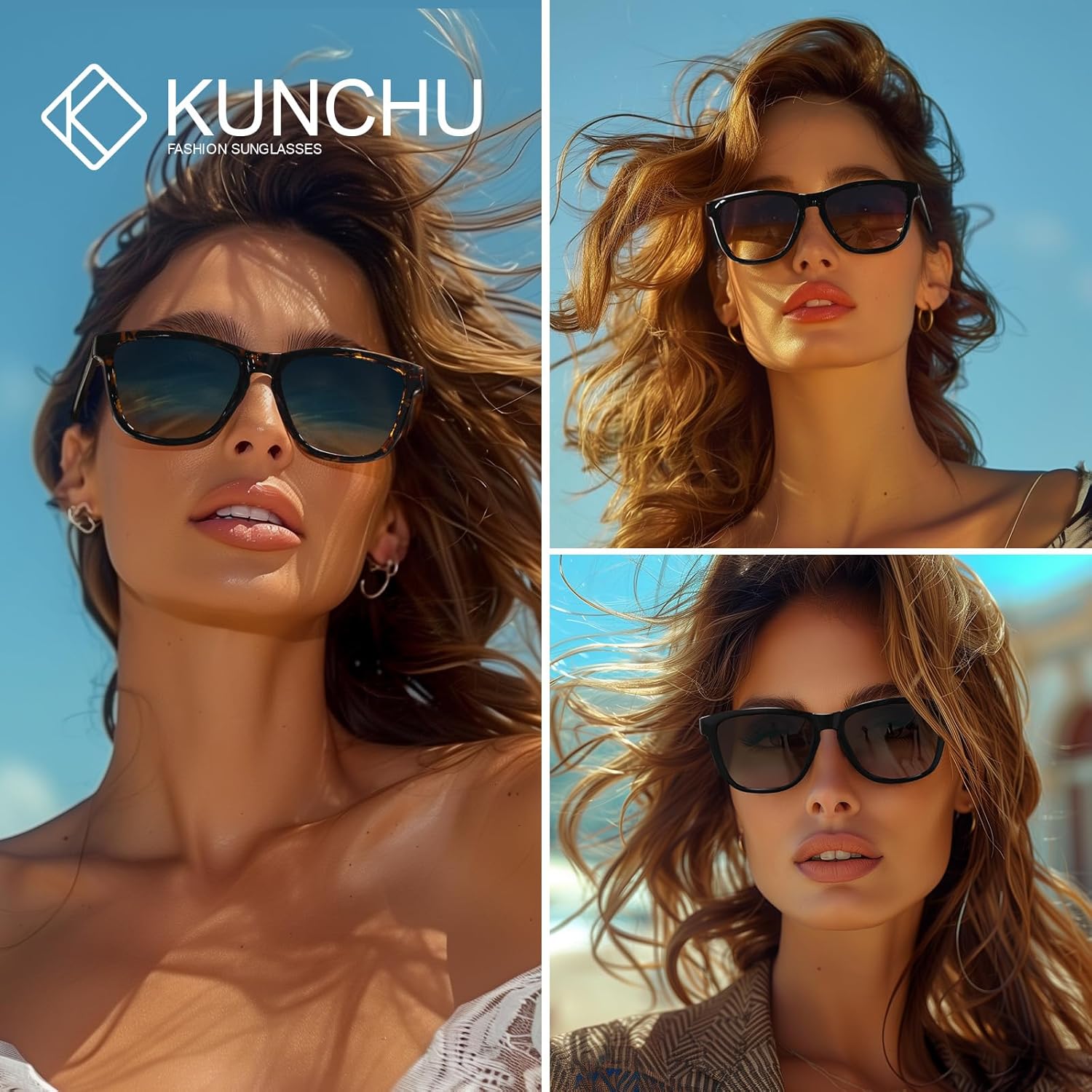 Polarized Sunglasses Womens Trendy Classic Retro Womens Sunglasses Men Driving Sun Glasses UV Protection