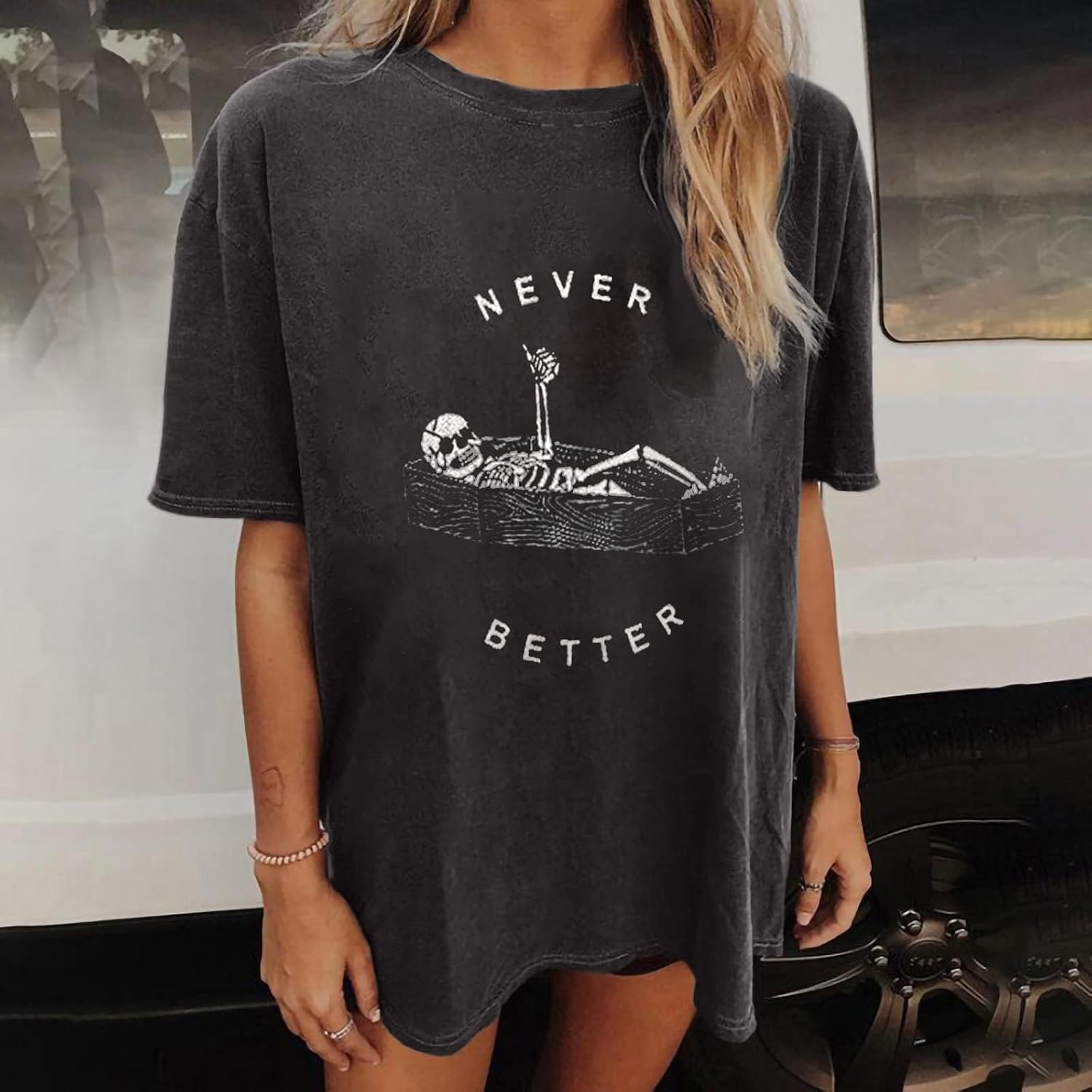 Wukreran Oversized Tops for Women Short Sleeve Shirts Dressy Casual Plus Size Cute Graphic Tees Summer Loose Fit T-Shirts Cute Shirts #A1