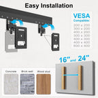 Ultra Slim Tv Wall Mount For 37 To 86 Inch Flat& Frame Tv, Max 165 Lbs, 0.37'' Low Profile Wall Mount, Vesa 200 X 200-600 X 400 Mm