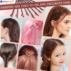 510Pcs Brown Bobby Pins Hair Pins Kit With Hair Net, Yingfeng Includes 100 Bobby Pins For Women, 100 U-Shaped Buns Hair Clips, 300 Hair Bands And 10 Brown Hair Nets, Dance Competition Must Haves