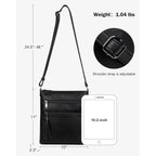 MASINTOR Crossbody Purses for Women, Multi Pocket Casual Crossbody Bag, Adjustable Strap Shoulder Bag with Tassel