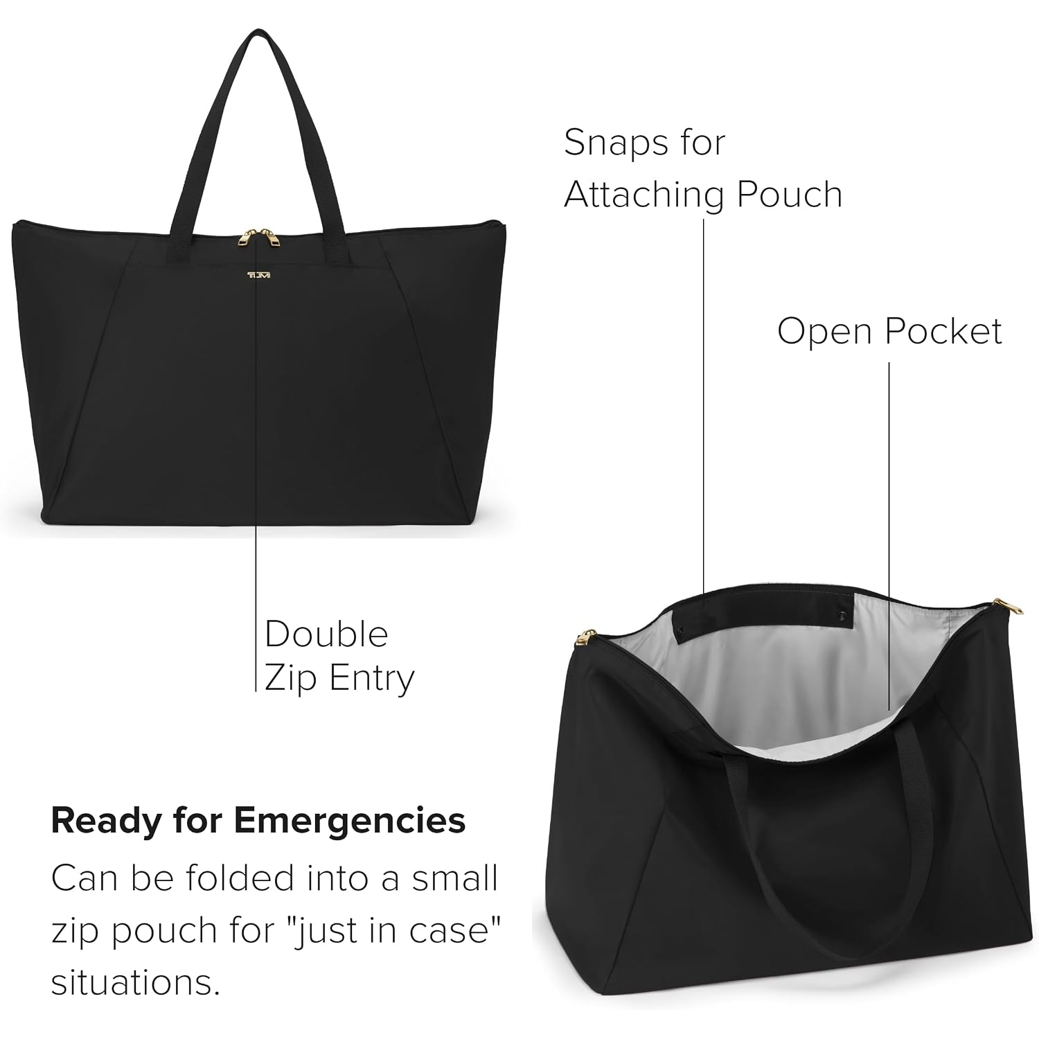 Tumi Just In Case Tote - Packable Travel Tote Bag For Women & Men - Carry Travel Accessories Easily