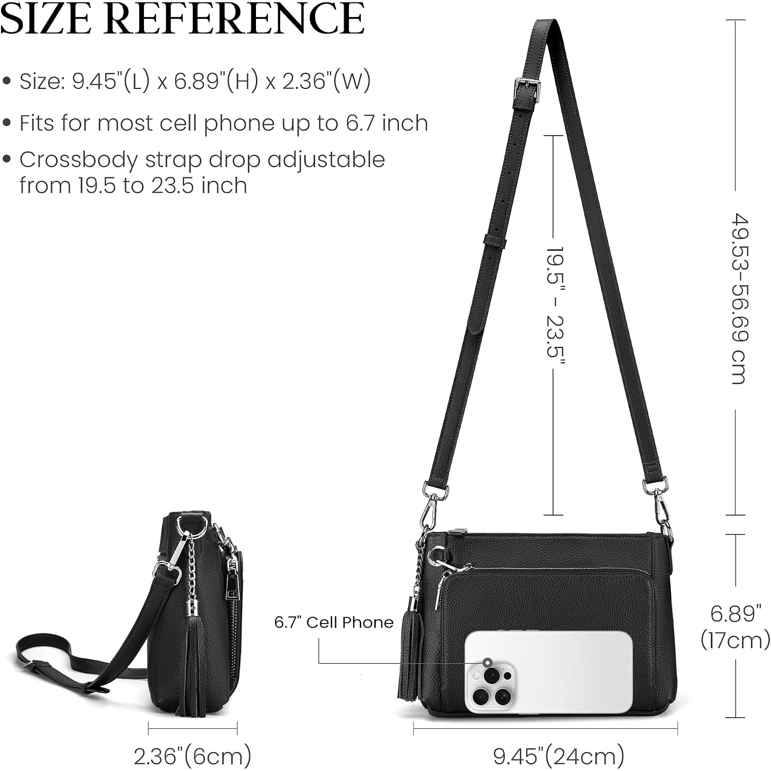 Befen Anti Theft Genuine Leather Crossbody Bags For Women Handbags And Shoulder Basg With Built In Wallet Rfid Leather Purse