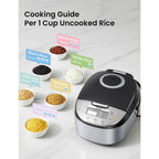 Comfee' Rice Cooker 12 Cups Cooked/6 Cups Uncooked, Portable Non-Stick Rice Maker, Japanese Rice Cooker With Fuzzy Logic Technology, 24-Hour Timer Delay, 11 Presets, Steamer, Fast Cooker, Grain Cooker, Black