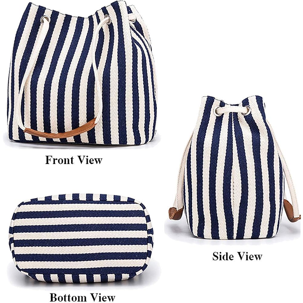 Women'S Canvas Tote Bags Small Medium Shoulder Bag Daily Working Handbag For Holiday Travel Pool