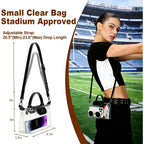 Clear Bag for Stadium Events, Small Crossbody Purse for Concerts, Sports Events World Cup, Durable Waterproof