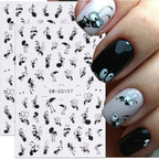 Cute Expression Nail Art Stickers Cute Black Ant Cartoon Nail Decals 6PCS 3D Self-Adhesive Black Ants Face Expression Playful Design Manicure Stickers Gel Polish Sliders for Women DIY Nail Decorations