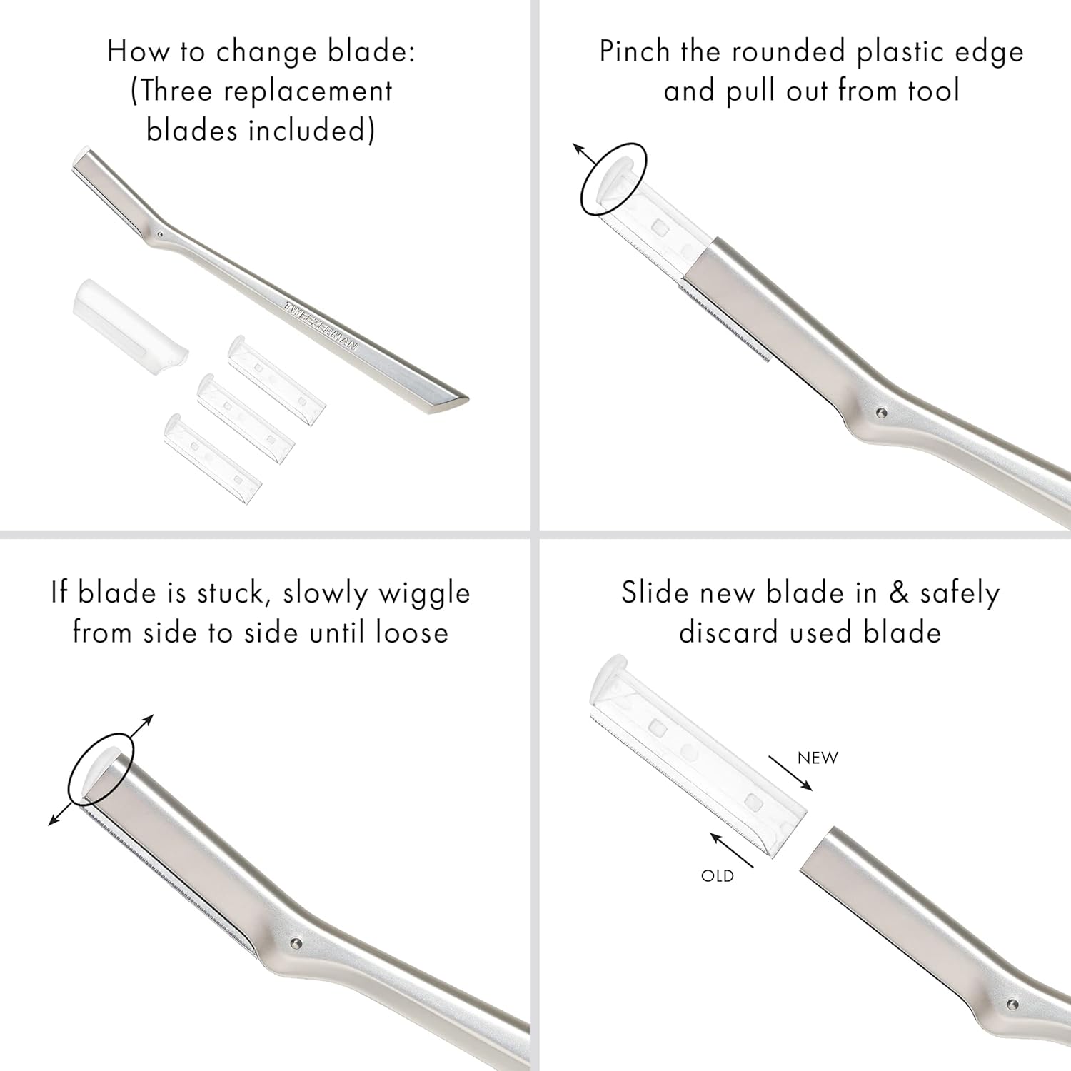 Tweezerman Stainless Steel Facial Razor