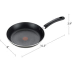 T-Fal Experience Nonstick Fry Pan 8 Inch, Induction Compatible, Oven Safe 400F, Cookware, Non Stick Frying Pan, Skillet, Cooking, Kitchen, Egg Pan, Pots And Pans, Home, Dishwasher Safe, Black