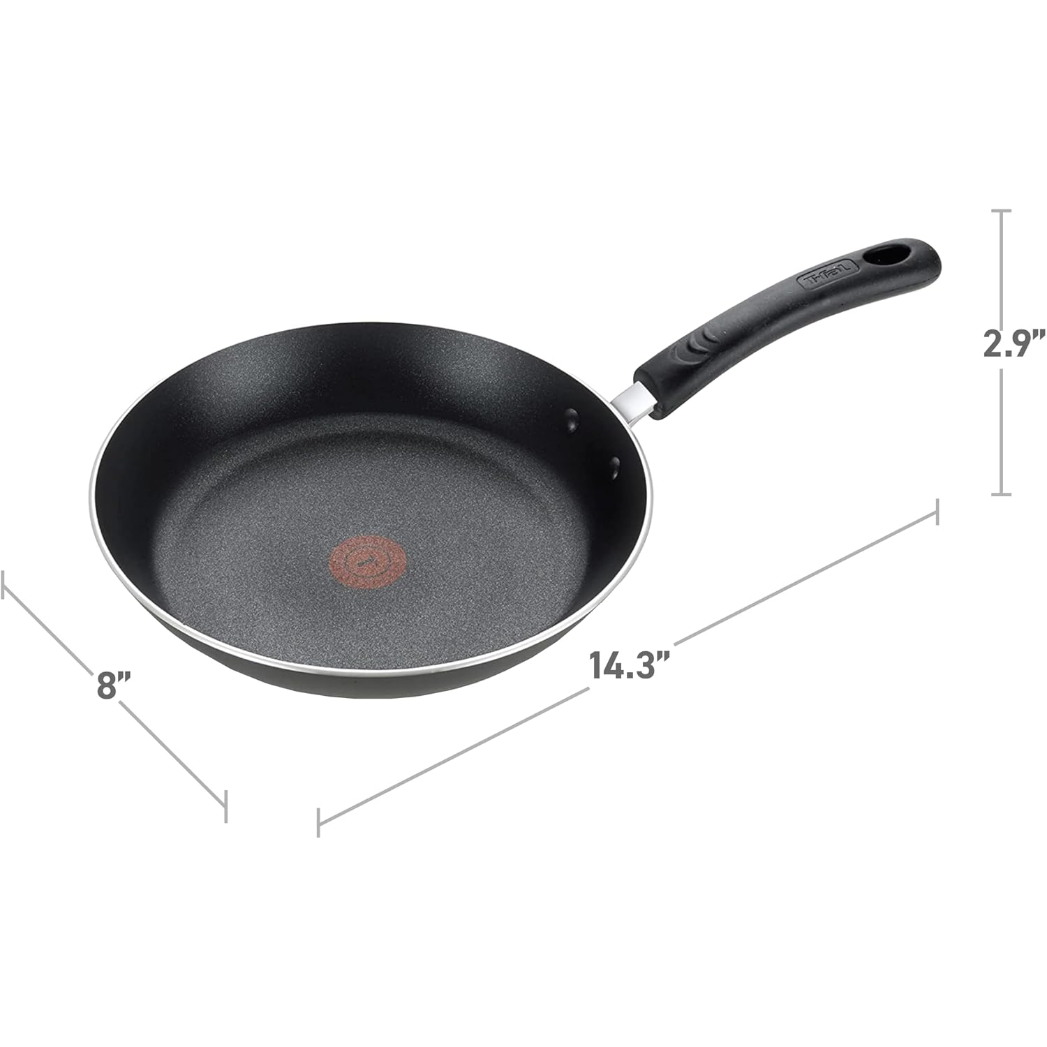 T-Fal Experience Nonstick Fry Pan 8 Inch, Induction Compatible, Oven Safe 400F, Cookware, Non Stick Frying Pan, Skillet, Cooking, Kitchen, Egg Pan, Pots And Pans, Home, Dishwasher Safe, Black