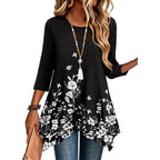 Zeagoo 3/4 Sleeve Womens Tops Dressy Casual Tunics To Wear With Leggings Loose Fit Cute Blouses 2026 Trendy