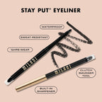 Milani Stay Put Eyeliner - After Dark (0.01 Ounce) Cruelty-Free Self-Sharpening Eye Pencil With Built-In Smudger - Line & Define Eyes With High Pigment Shades For Long-Lasting Wear