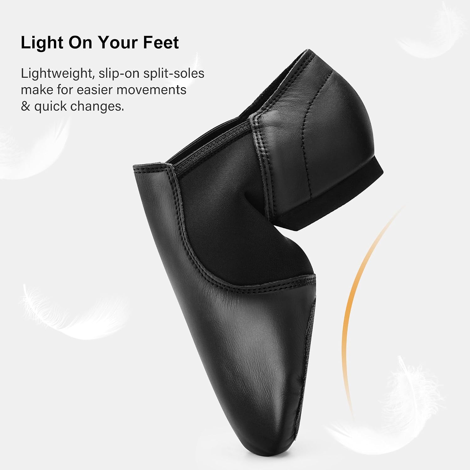 Stelle Jazz Shoes For Women Men Leather Upper Slip-On Dance Shoes Unisex