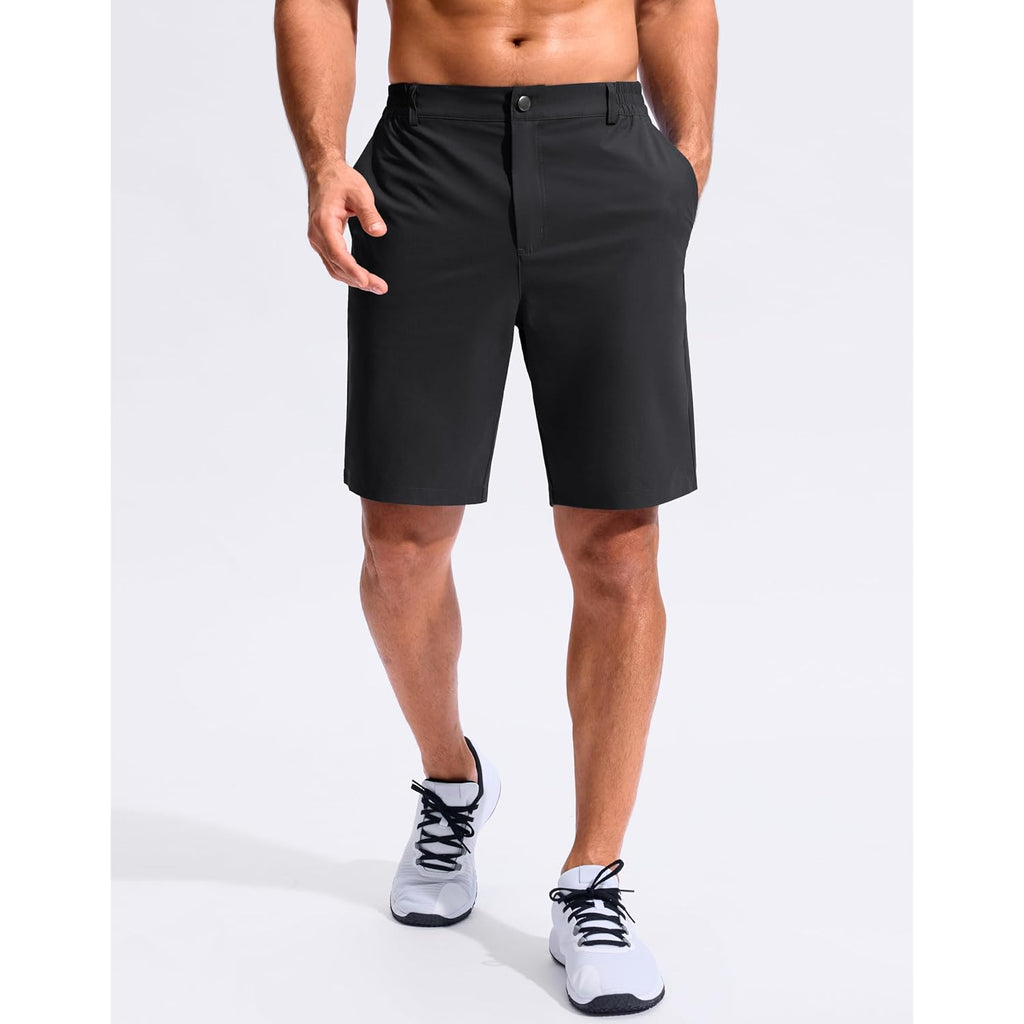 G Gradual Men'S Golf Shorts With 3 Pockets 9" Lightweight Stretch Quick Dry Casual Dress Work Shorts For Men