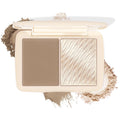 2-In-1 Contour & Highlighter Palette - Matte & Shimmer Face Makeup Duo, Highly Pigmented & Blendable Cheek Pallet, Long Lasting Sculpting Powder With Mirror 01 Soft Taupe (Natural Sculpt)