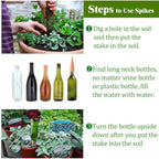 Plant Watering Devices 6 Pack Terracotta Vacation Plant Waterer Wine Bottle Watering Stakes Slow Release Plant Watering Spikes Self Watering Devices For Indoor Outdoor Plants