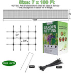 Feitore Deer Fence Netting, 7 X 100 Feet Anti Bird Deer Protection Net Reusable Protective Garden Netting For Plants Fruit Trees Vegetables Against Birds And Other Animals