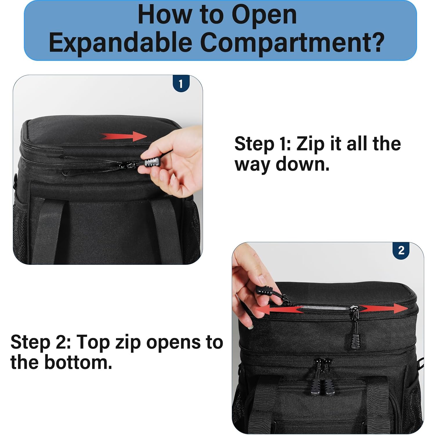 Lunch Box Cooler Bag - Tactical Insulated Lunchbox For Men - Large Soft Expandable Lunch Pail For Adults Work Outdoor Shifts Trips Black 16L