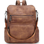 Cluci Backpack Purse For Women Travel Backpack Large Leather Fashion Designer Lady Shoulder Bag With Tassel Brown
