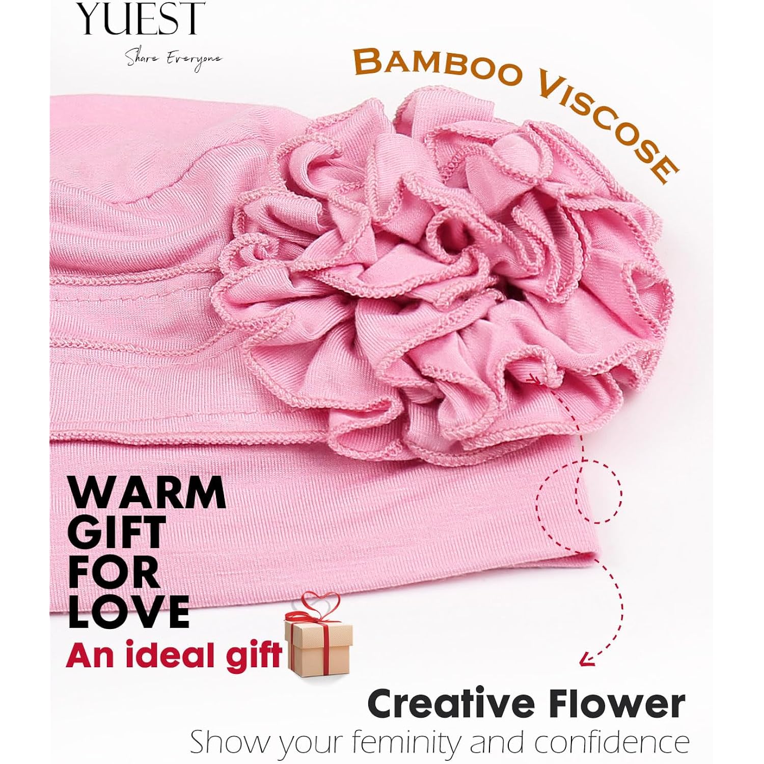 Chemo Headear for Women Soft Cancer Headwear Pink