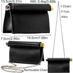 Pu Leather Handbag Detachable Chain Crossbody Shoulder Evening Bag Clutch Purse For Women Formal Wedding Party Prom
