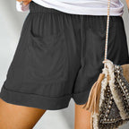 Womens Shorts Casual with Pockets Drawstring Elastic Waist Cotton Plus Size Beach Vacation Trendy 2025 Summer Clothes