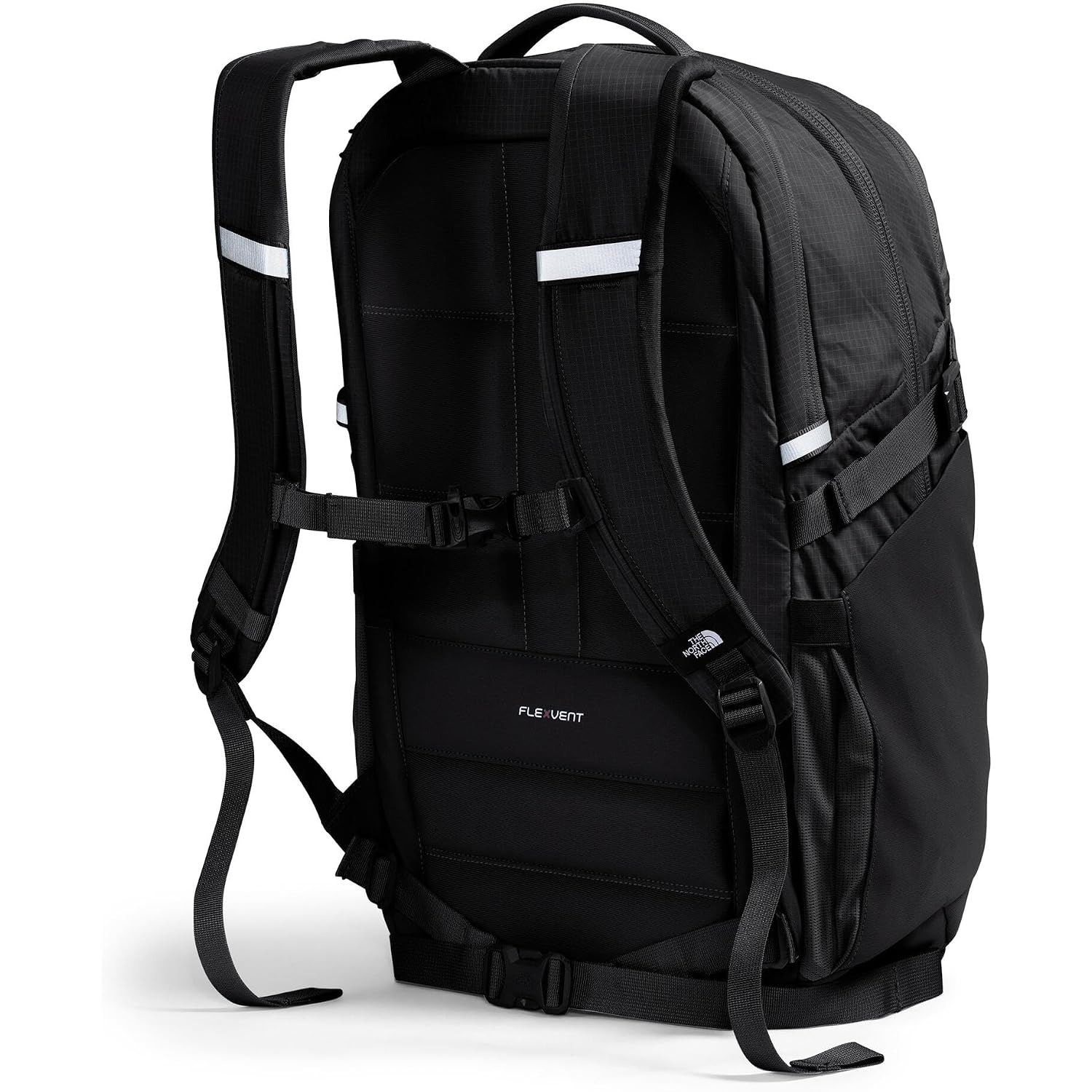 The North Face Router Everyday Laptop Backpack - Daypack, Water Repellent, Laptop Sleeve, Reflective Details, Tnf Black/Tnf Black-Npf, One Size