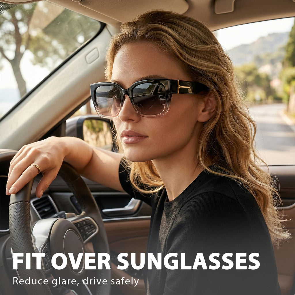 Myiaur Fit Over Sunglasses for Women, Trendy Designer Style Oversized Polarized Sunglasses for Driving with UV400 Protection